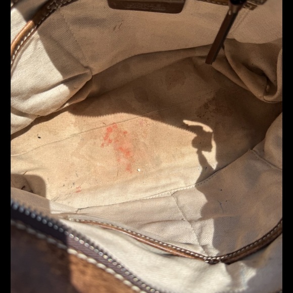 MICHAEL KORS SATCHEL VINTAGE SHOPPER HOBO TOTE PEBBLE LEATHER W COMPARTMENTS - Picture 8 of 9